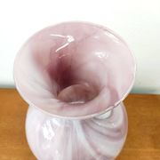 Vase style Murano en verre rose vintage