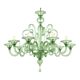 Chandelier en verre de Murano vert vénitien par Simoeng pour Simoeng