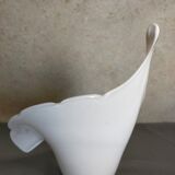 Vintage tulip white lampshade in blown glass Murano