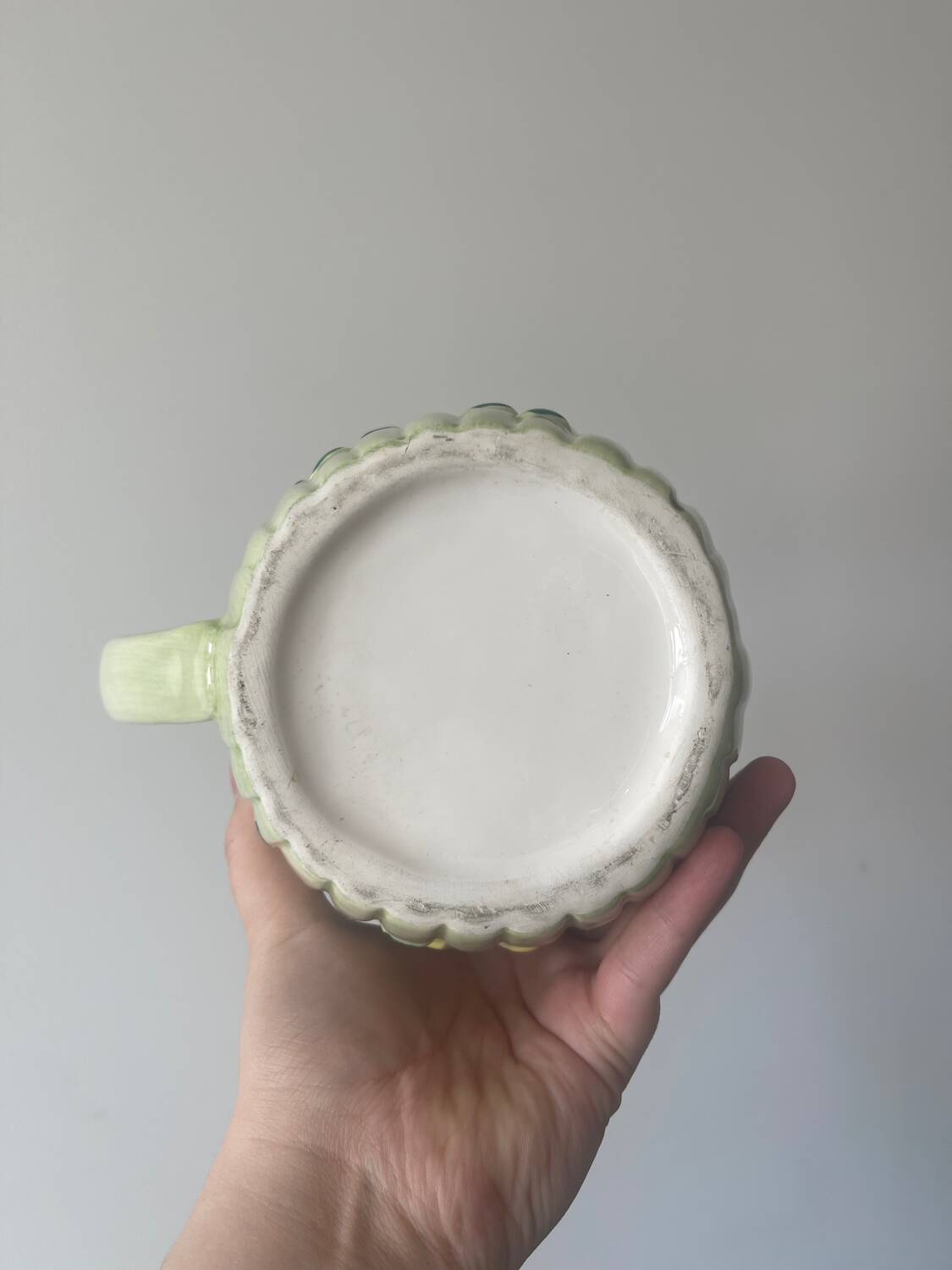 Vintage ceramic asparagus bunch carafe pitcher for country kitchen decor