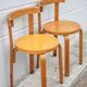 Set of 2 Alvar aalto bentwood chairs model 68, Artek Finland