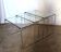3 nesting tables in chrome metal and glass, 1970s.