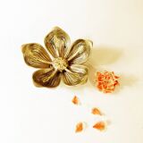 Brass flower ashtray