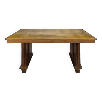 Table bureau en chêne époque style Art Déco