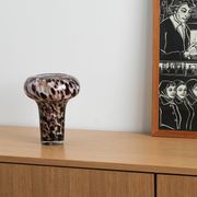 Glass leopard print vase, Italian design, 1970s, made in Italy