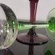 6 anciens verres à liqueur en cristal sur pieds de couleurs  des années 20/30