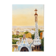 Dessin de Barcelone vue du parc Guell