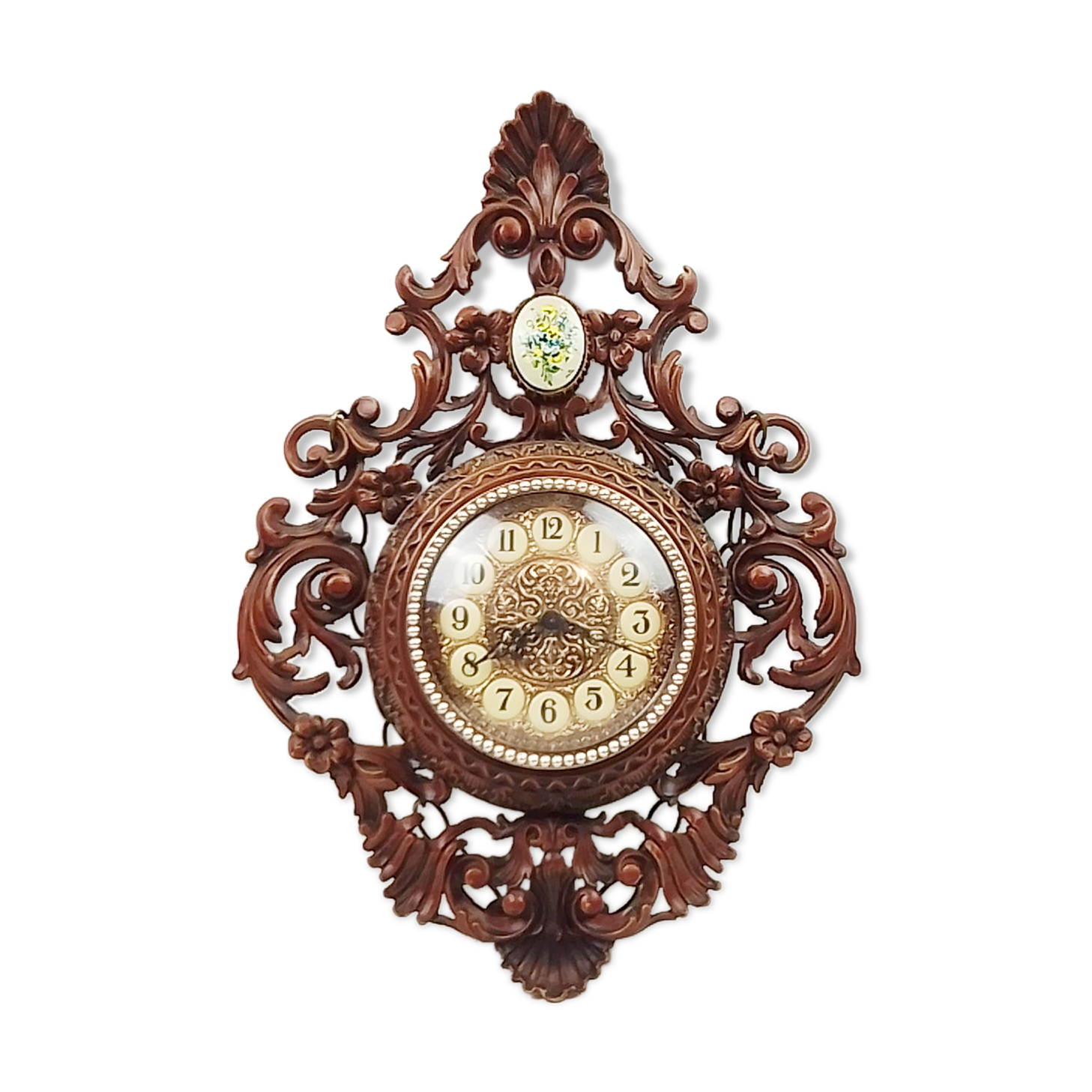 Vintage brown Quartz clock in CM brand polystyrene