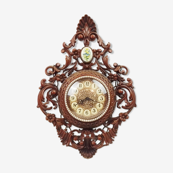 Horloge Quartz vintage brune en Polystyrène anti-cassure de la marque CM