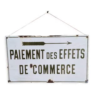 Plaque émaillée Banque