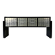 Italian Midcentury Black and Silver Leaf Sideboard, 1950s