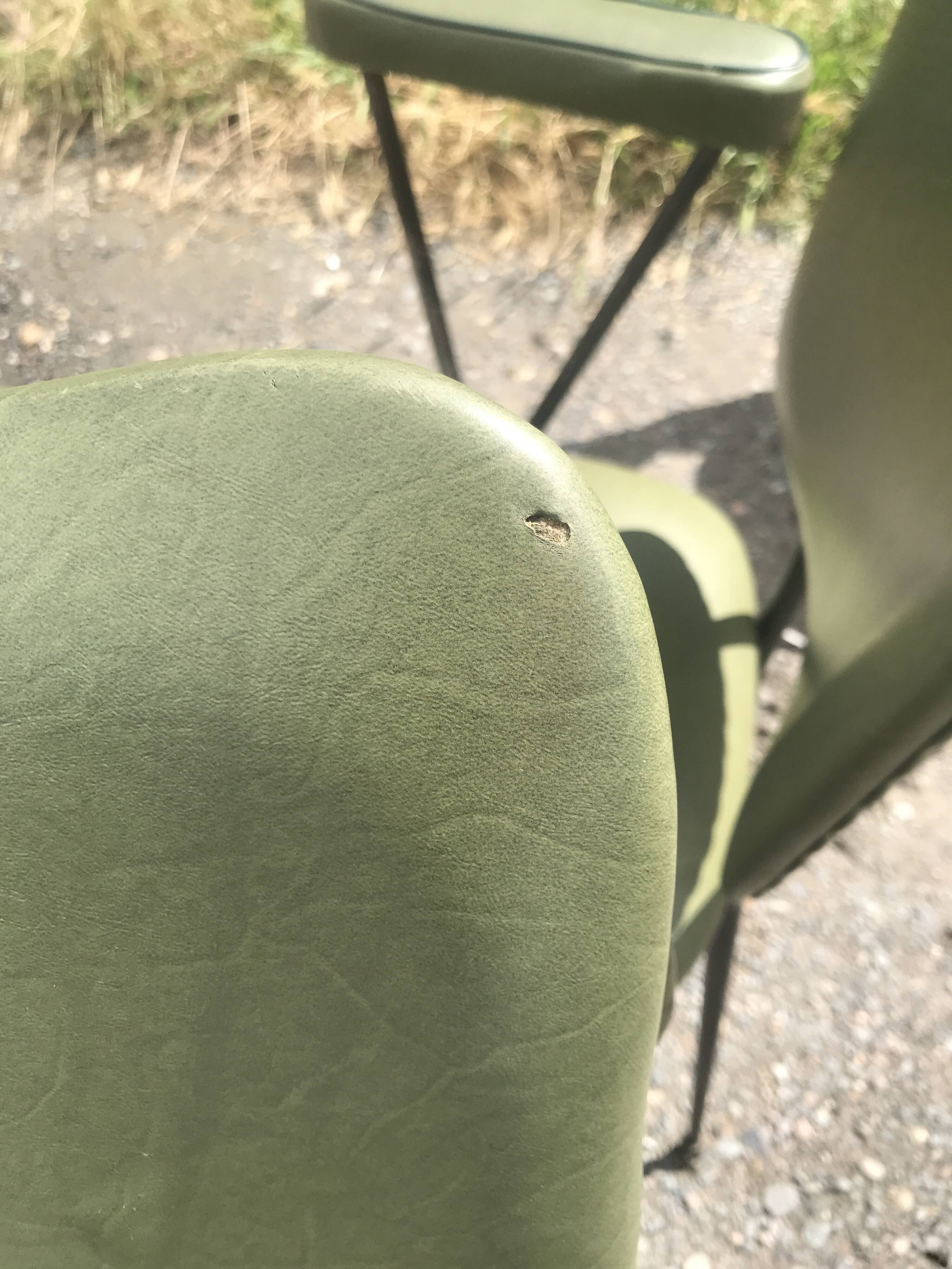 Fauteuil vintage kaki