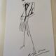 Christian dior, nice sketch of the 1980s black-and-white press mode
