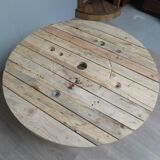 Round coffee table in drum