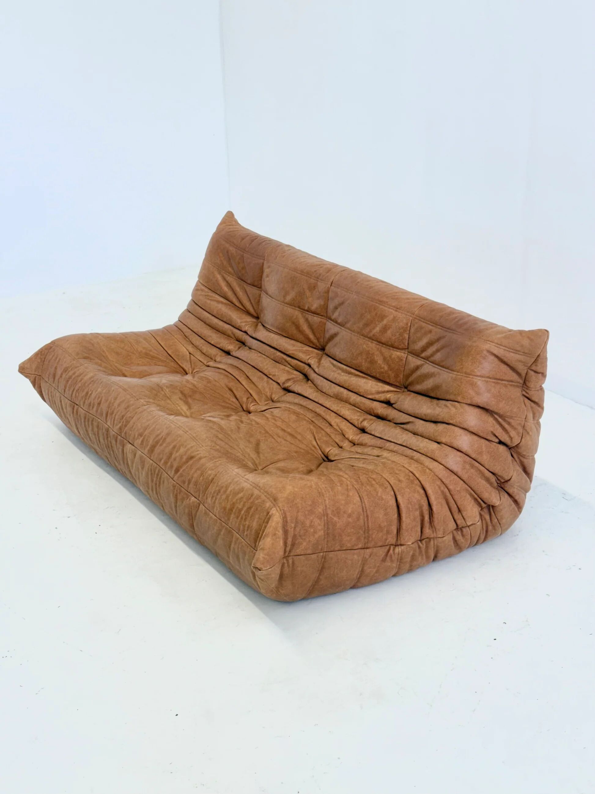 Ligne Roset Togo 3-seater in cognac leather