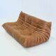 Ligne Roset Togo 3-seater in cognac leather
