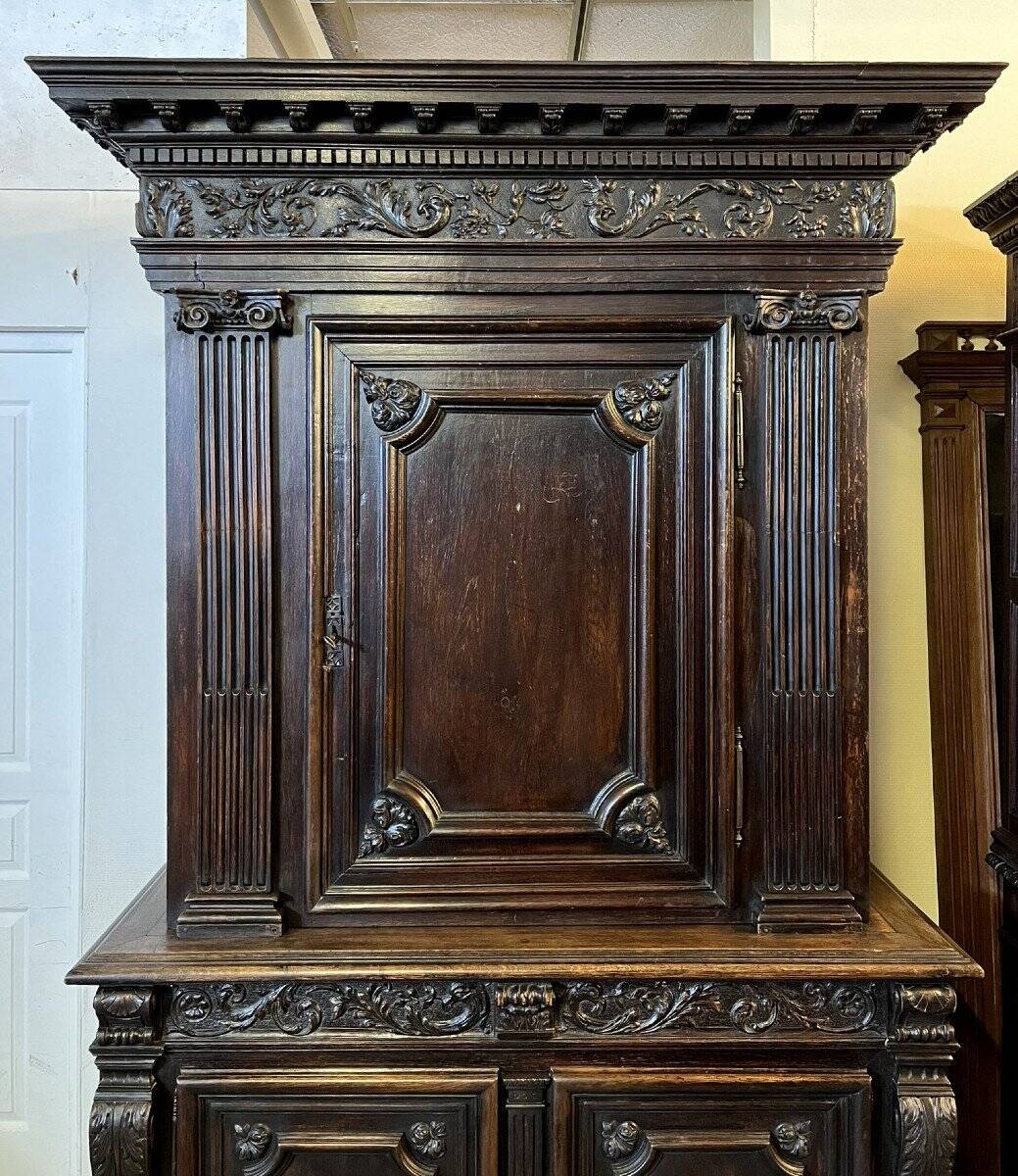 Important Renaissance Style Walnut Cabinet
