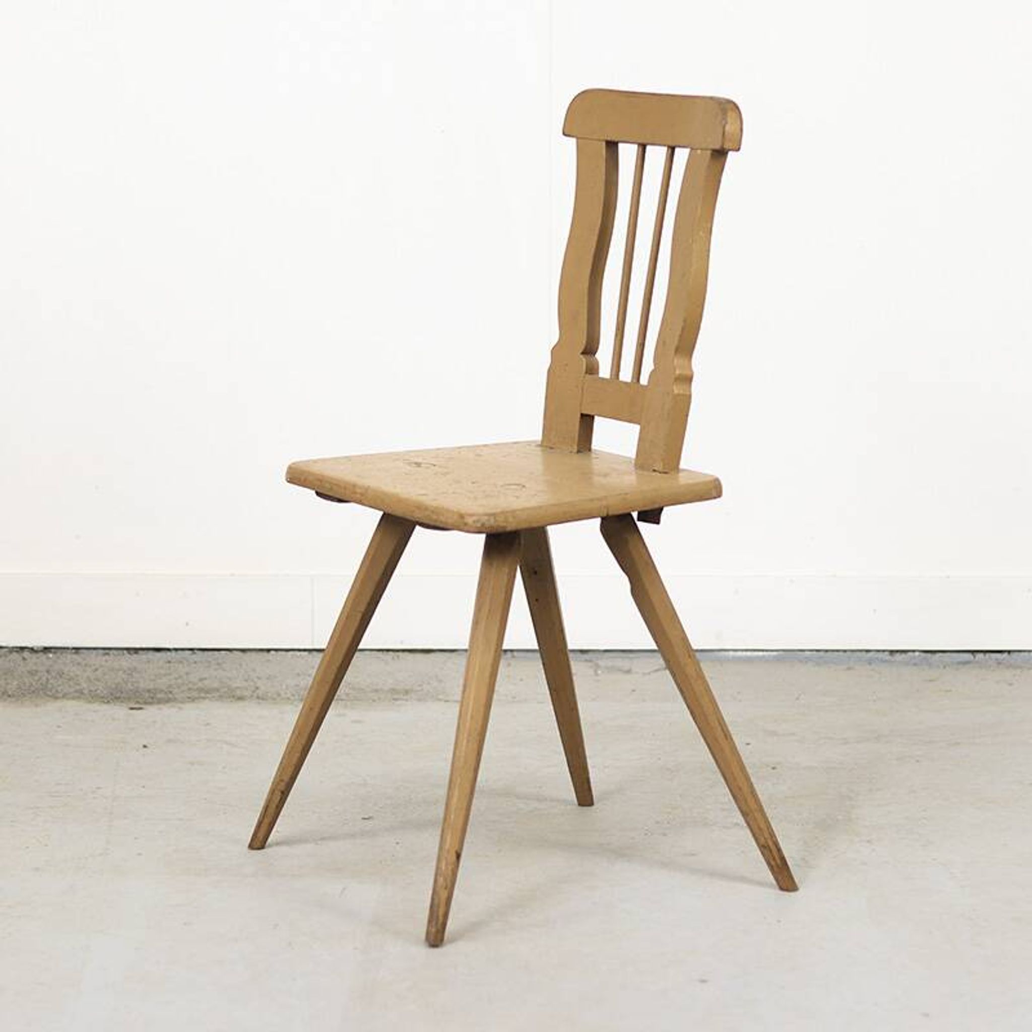 Chaise primitive de montagne antique du 19ème siècle