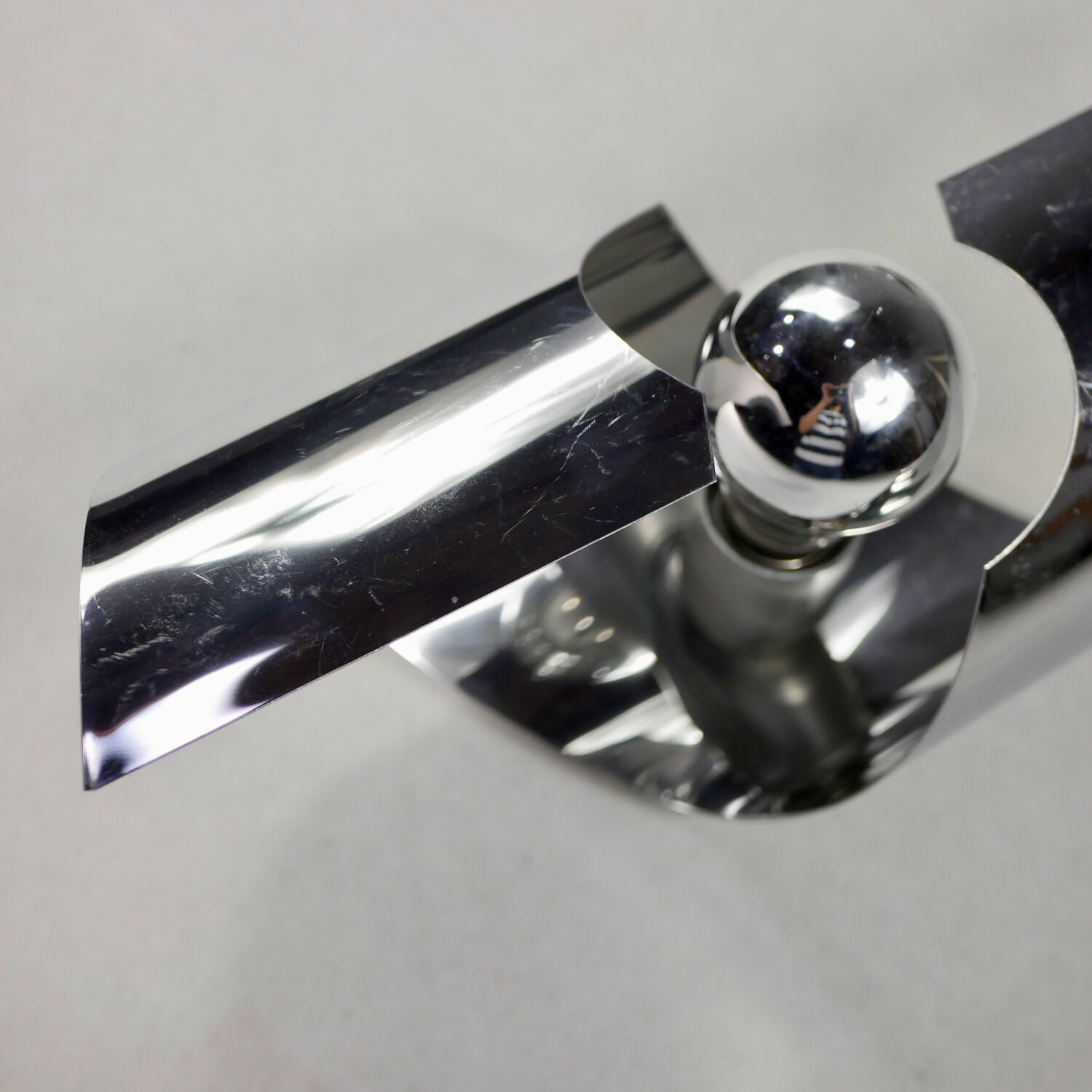 Pair of chrome wall lamps 70s