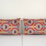 Paire de coussins Ikat