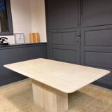 Vintage Italian travertine dining table