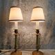 Paire de lampes bougeoirs en bronze ciselé