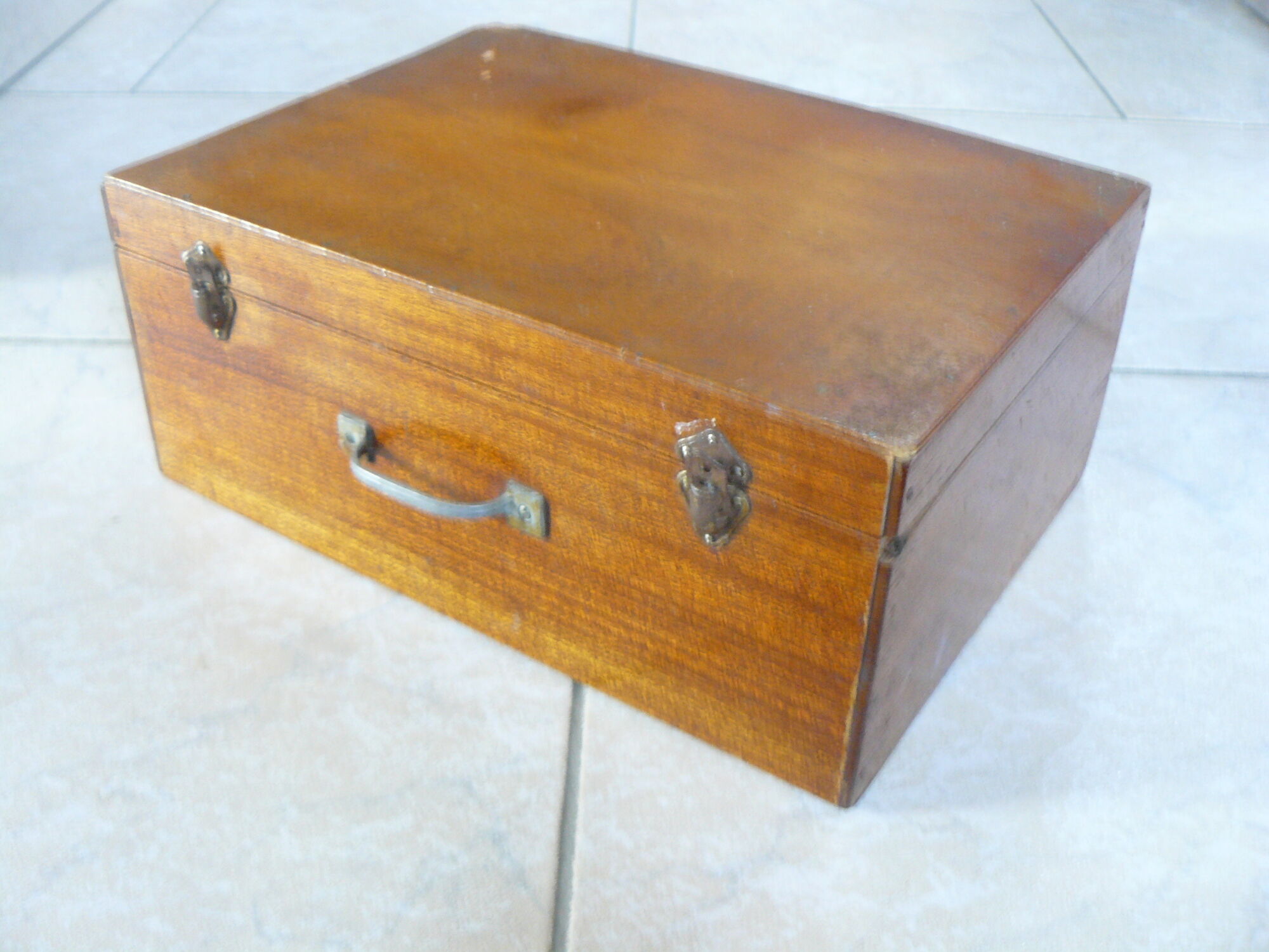 Old wooden storage box