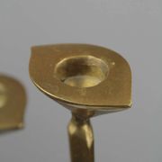Solid Brass Three-Arm Candelabra — Modernist, 1960s