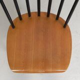 Set of 4 Fanett model slatted chairs, Tapiovaara, 1960s