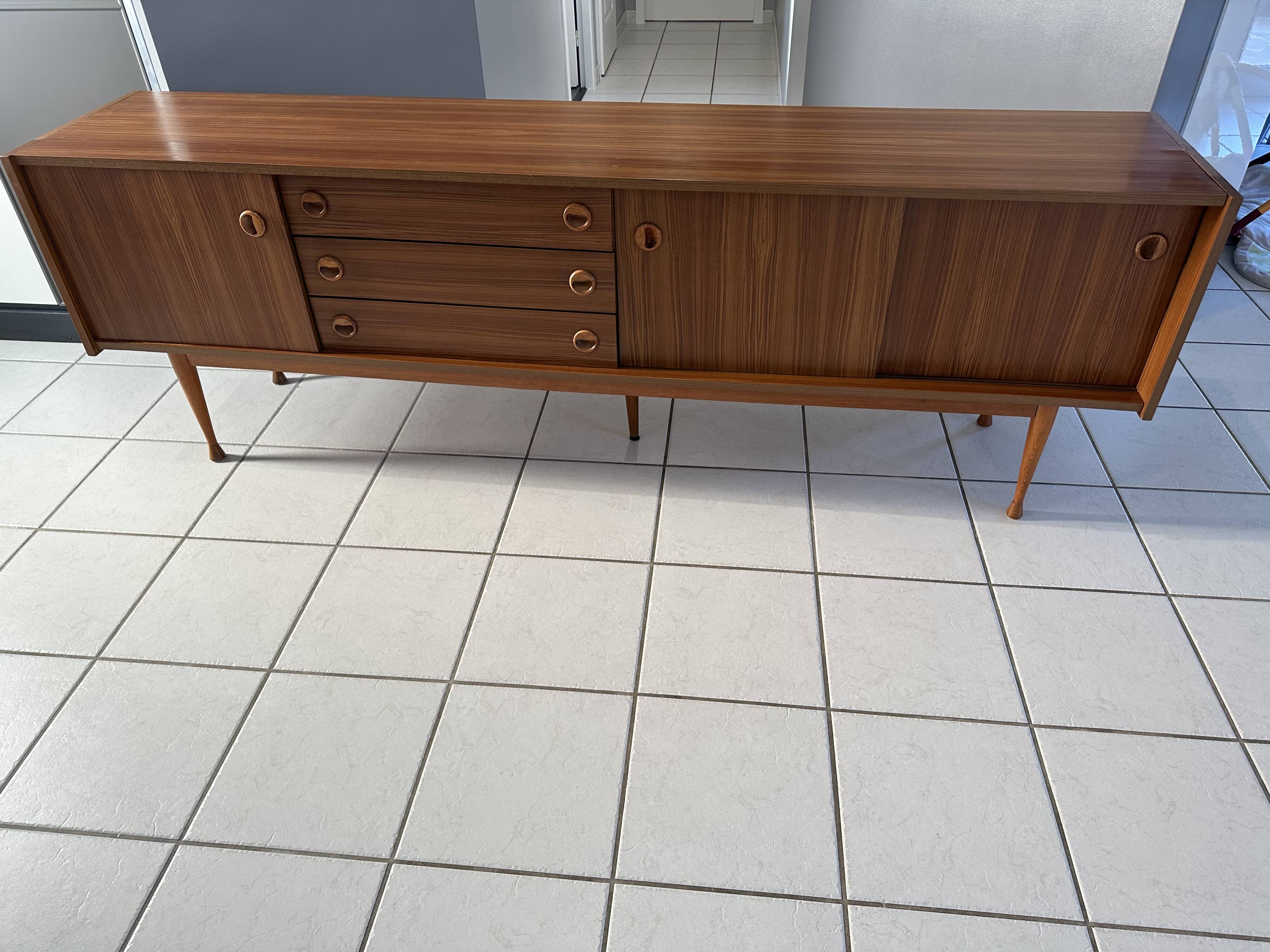 Vintage 1960s Scandinavian-style sideboard