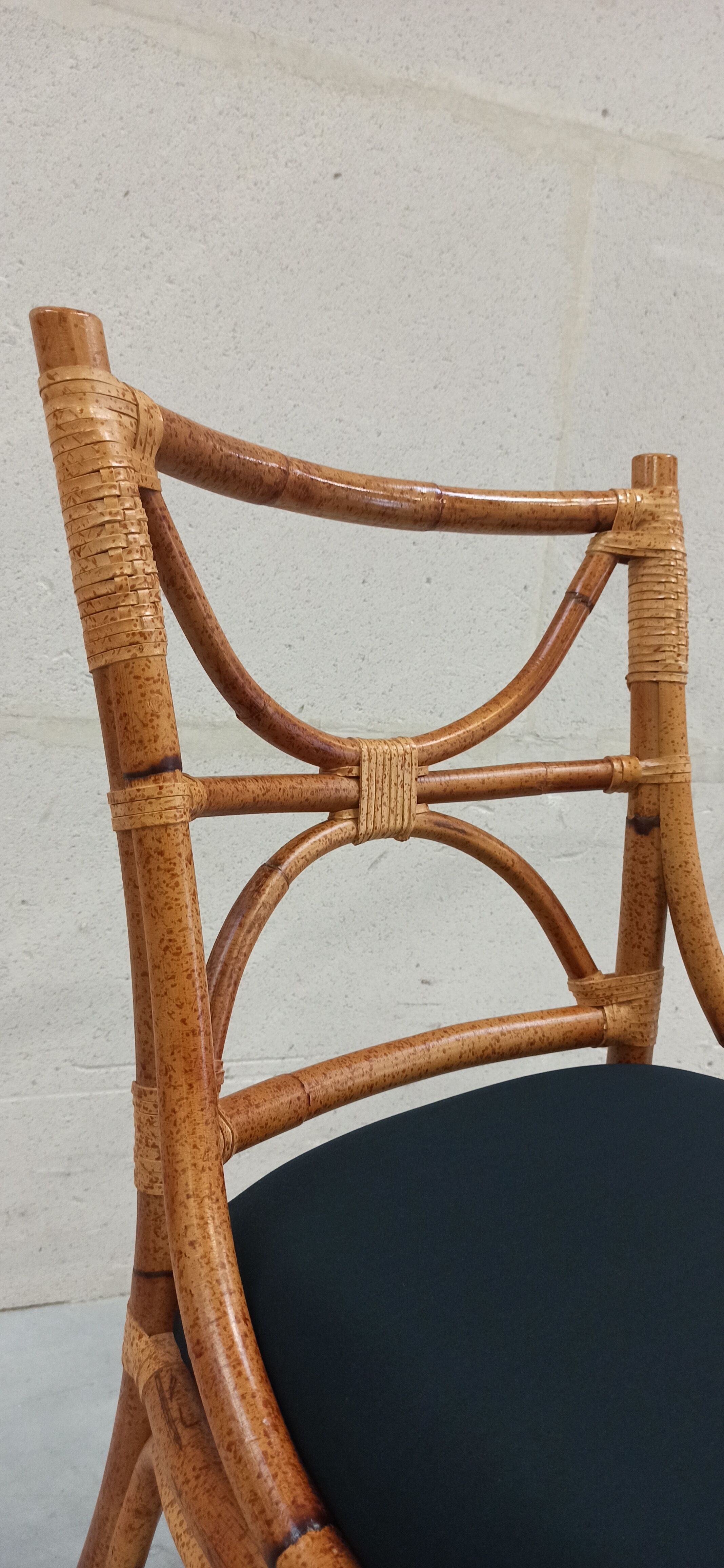 Chaise en bambou Roche Bobois 80's