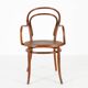 Vintage armchair in bentwood with canework, France ca. 1950