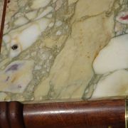 Enfilade Art Déco en noyer et plateau en marbre