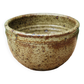 Pyrite stoneware bowl signed Baudard