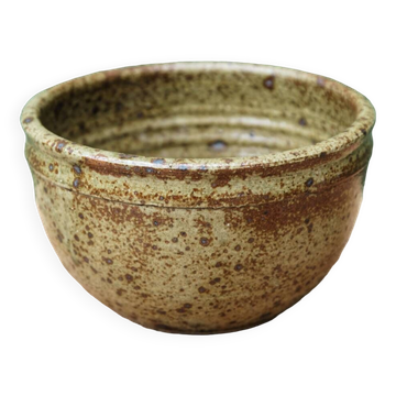 Pyrite stoneware bowl signed Baudard