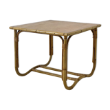 Vintage rattan coffee table 60's