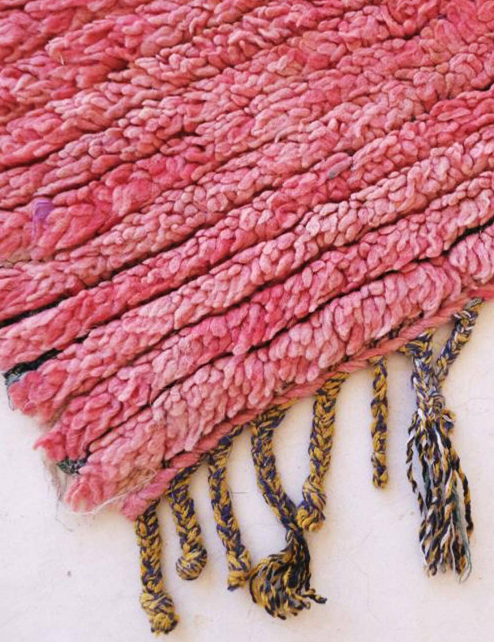 Vintage Rose Berber Rug - 243 x 130 cm