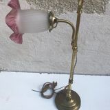Old brass foot lamp