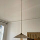 Suspension Parasol raphia et metal doré