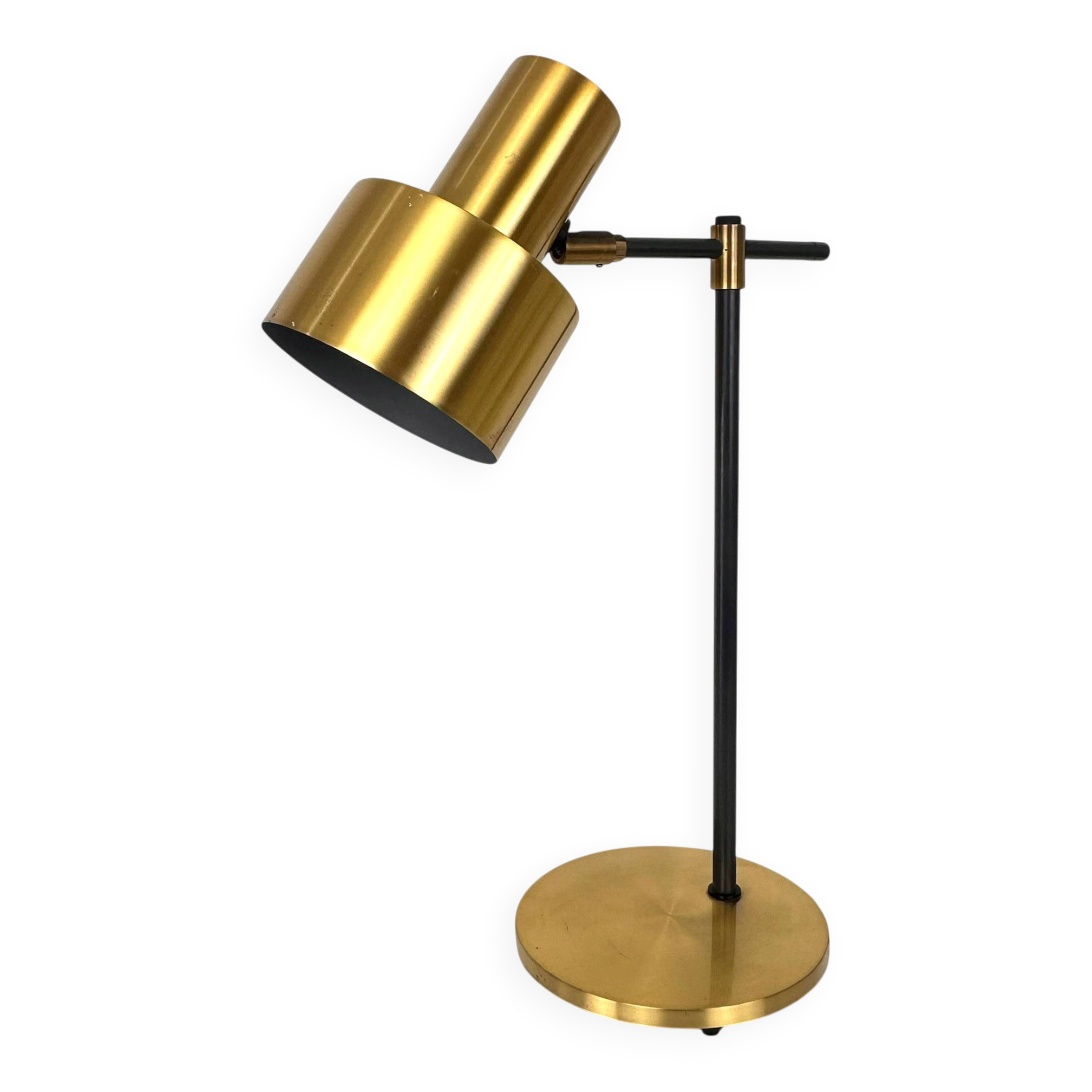 Desk lamp "Lento" Jo Hammerborg, Fog & Mørup, Brass, Denmark, 1960