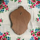 Mirror gold wood shell 32x22cm