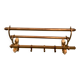Antique brass coat rack and wall-mounted hat holder