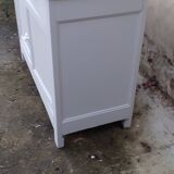 Buffet parisien 2 portes 2 tiroirs gris sarrazin chêne massif