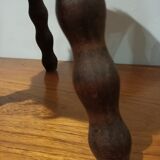 Duo of cowhide stools