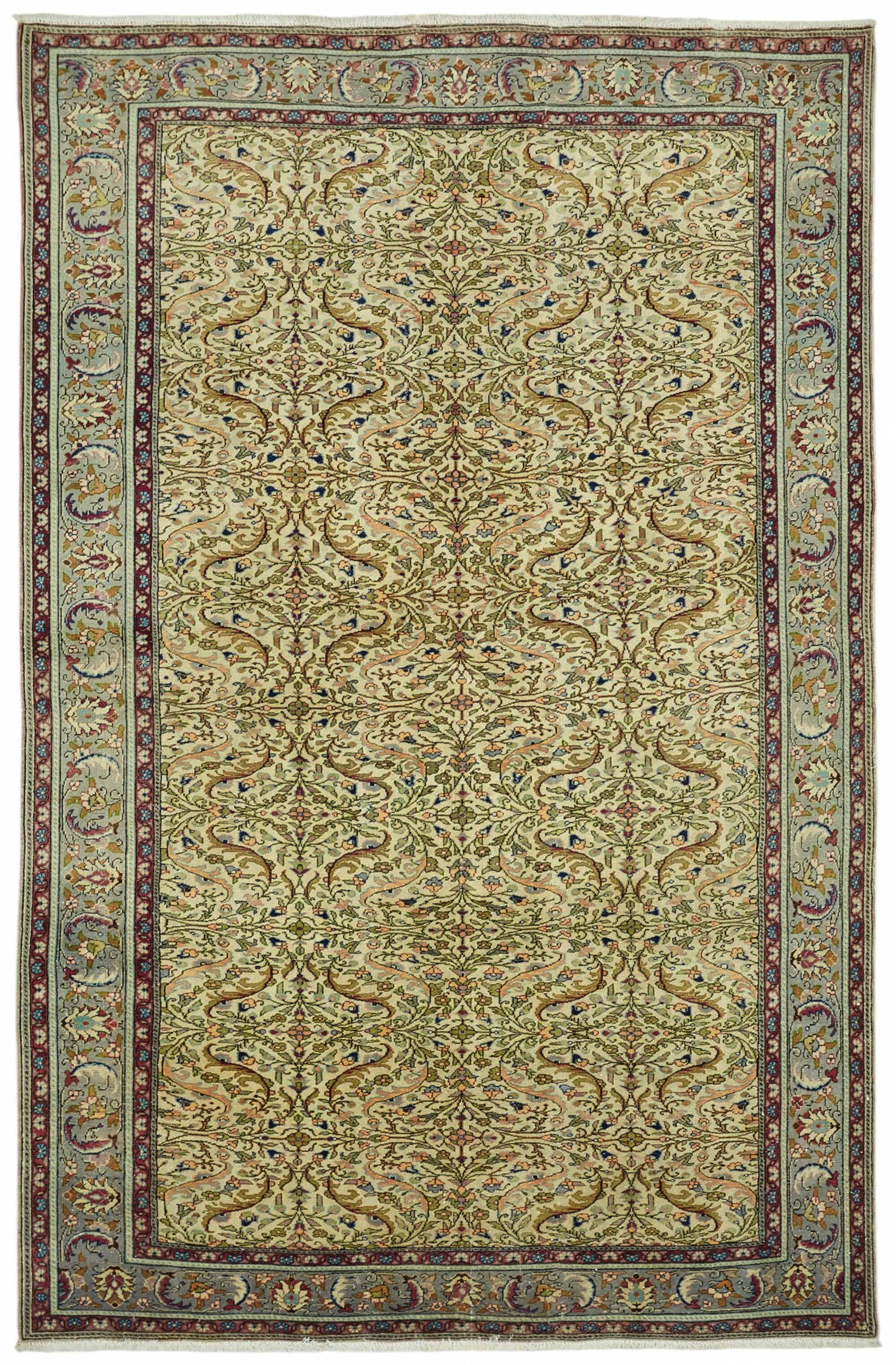 Turkish Wool Vintage Kayseri Rug 186 cm x 290 cm