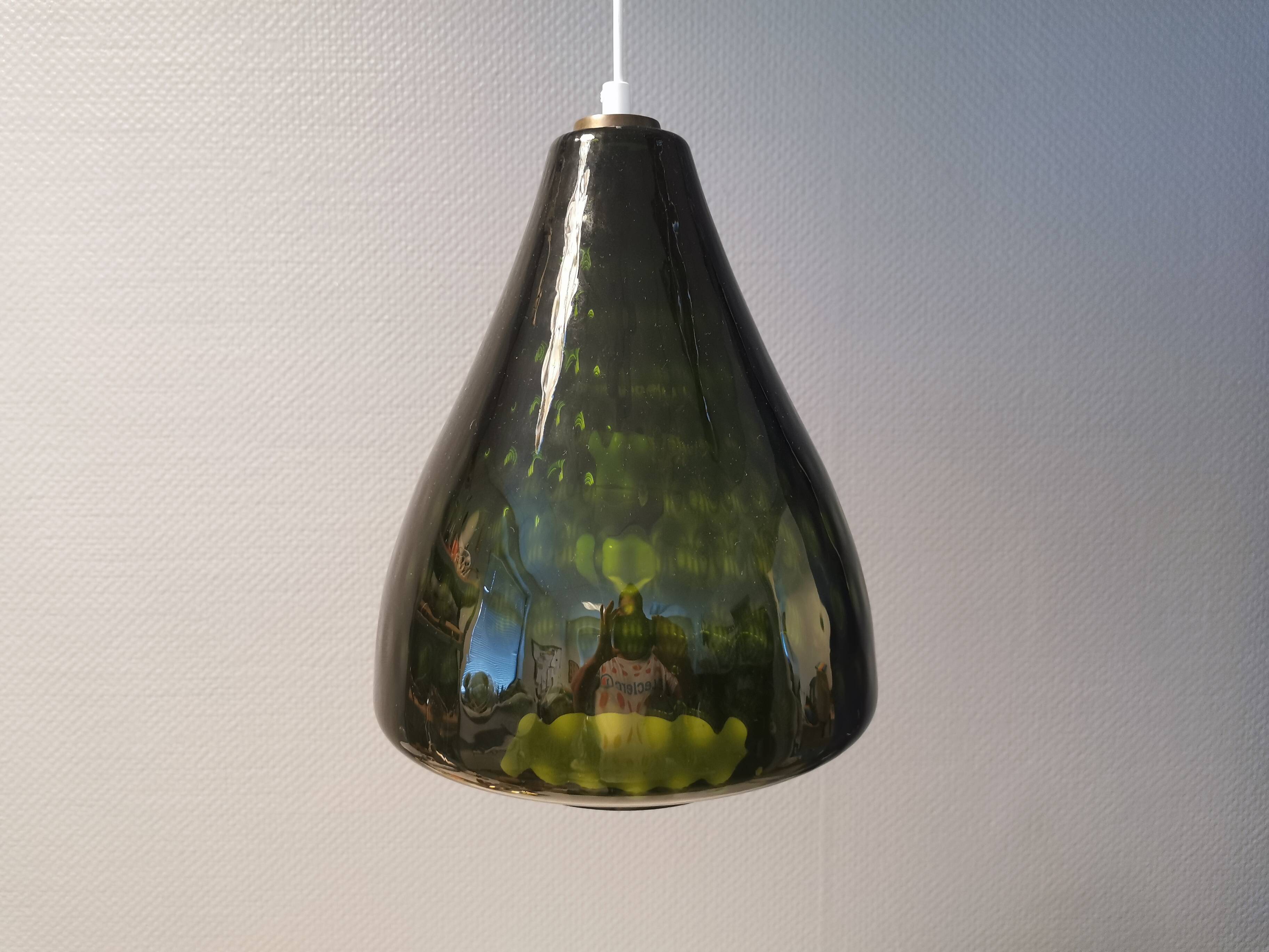 Large hanging lamp designed by Carl Fagerlund for Örrefors Sweden 1960-70s.