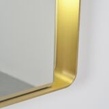 Rectangular mirror in gilded metal, circa 1970