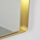 Miroir rectangulaire en métal doré, circa 1970