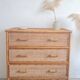 Vintage rattan chest of drawers
