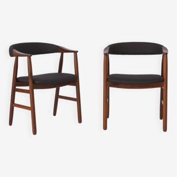 2 Vintage Chairs by Thomas Harlev, Model 213, Danish, for Farstrup, Teak, 1960s.